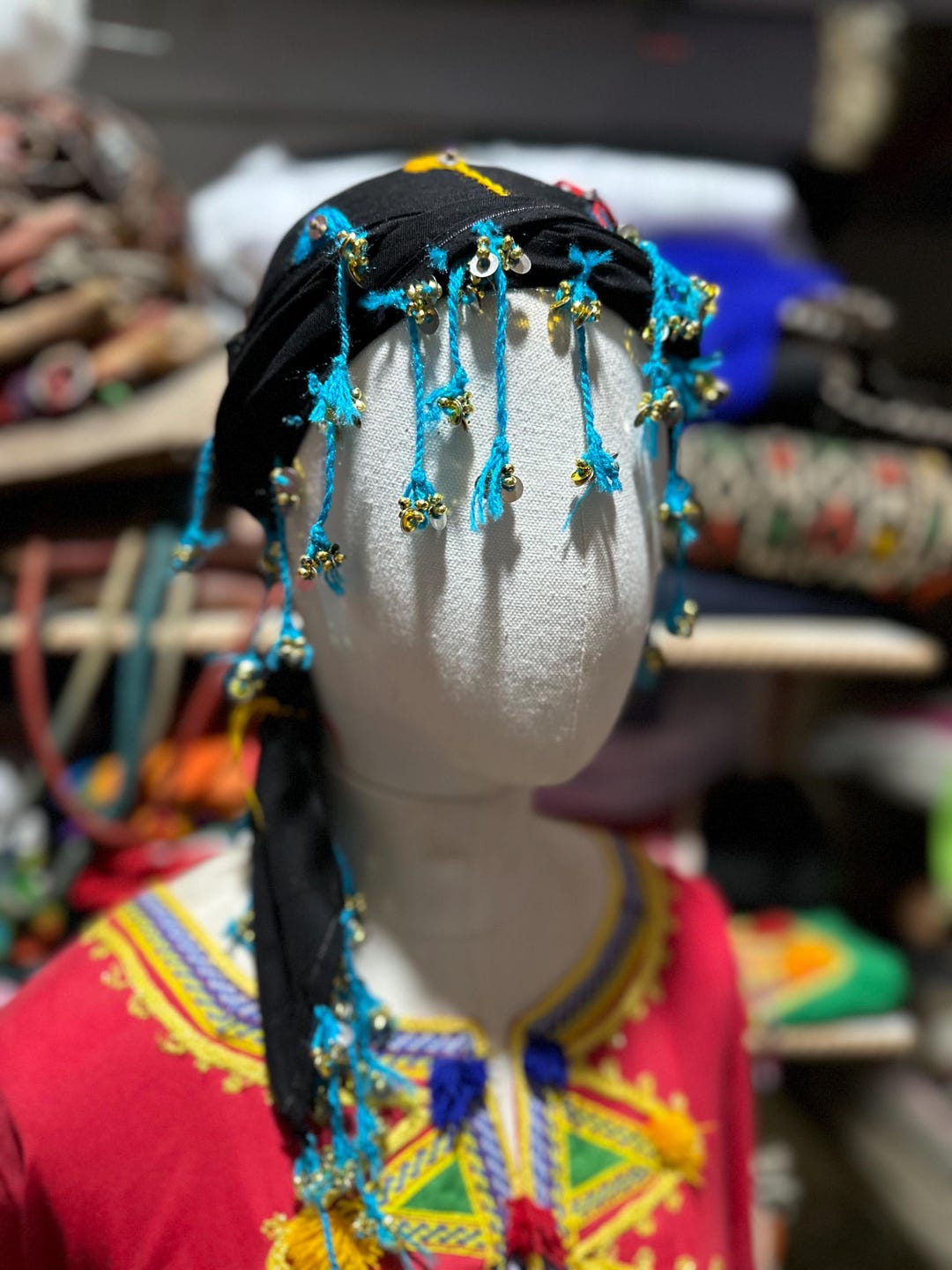 Foulard Berbère Amazigh Berber Parure Foulard Tasabnit Ait Atta