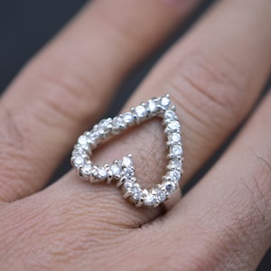 Love ring Hart Silver s925 , Hart Silver Ring Gift For Woman