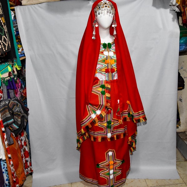 Berber Set Dress Amazigh Cloth set 4 Piece Headdress berber caftan and more