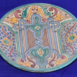 Antique moroccan plate pottery , Ceramic Plate Pottery