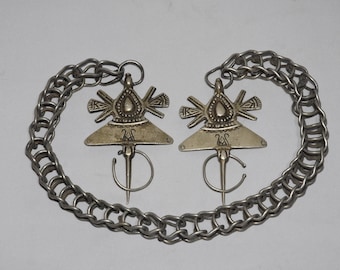 Fíbula bereber, fíbula de Ait Seghrouchen, joyería vintage marroquí