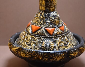 小さなモロッコのタジン鍋：陶器製タジン鍋（14 cm） - Etsy 日本