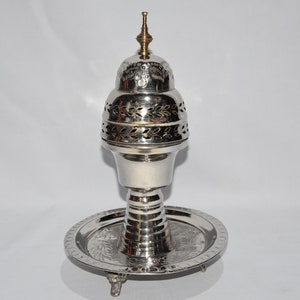 The Moroccan Room - Handmade Moroccan Brass Incense Burner