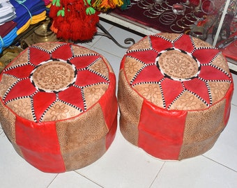 Pouf Berber Pouf Morocco Handmade Leather