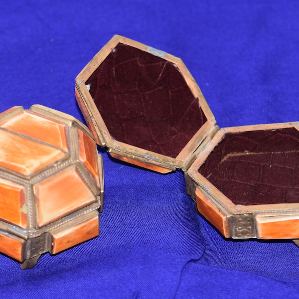 Pair Berber Box Craft Artisanat Moroccan Box jewelry