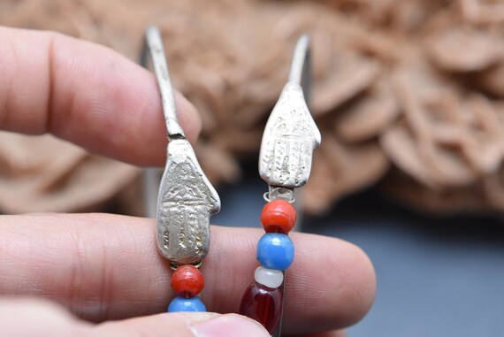 Berber Vintage Earrings Tafilalet , Old Antique S… - image 4