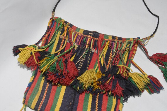 Berber wool Bag , old Berber Shoulder Bags Wool H… - image 4