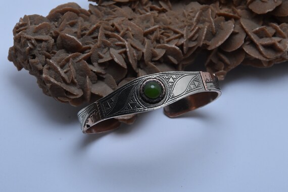 Simple Solid Brass Tuareg Bracelet / Bangle / Boh… - image 2
