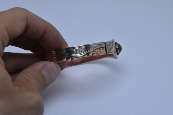 Simple Solid Brass Tuareg Bracelet / Bangle / Boh… - image 5