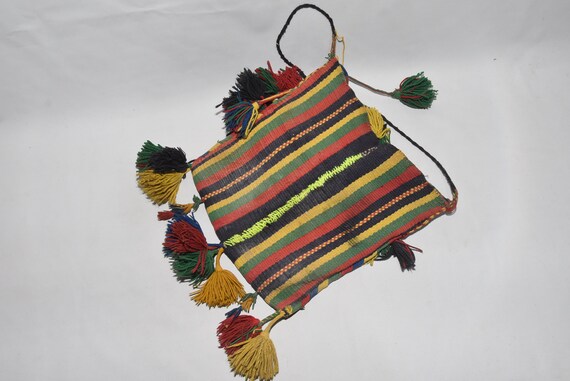 Berber wool Bag , old Berber Shoulder Bags Wool H… - image 5