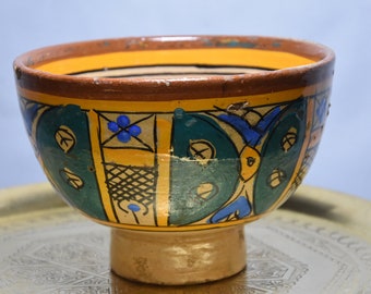 Vintage Bowl Morocco Ceramic 1920s