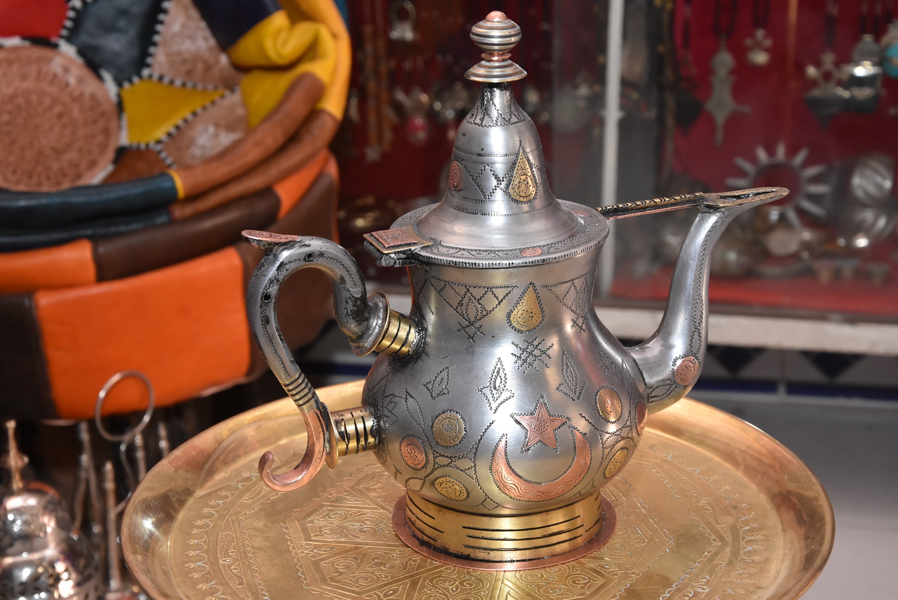 Mauritanian Teapot Vintage , Moroccan Old Teapot Antique