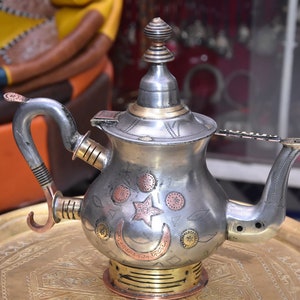 African Teapot Sahara Morocco , Tuareg Berber Vintage Teapot