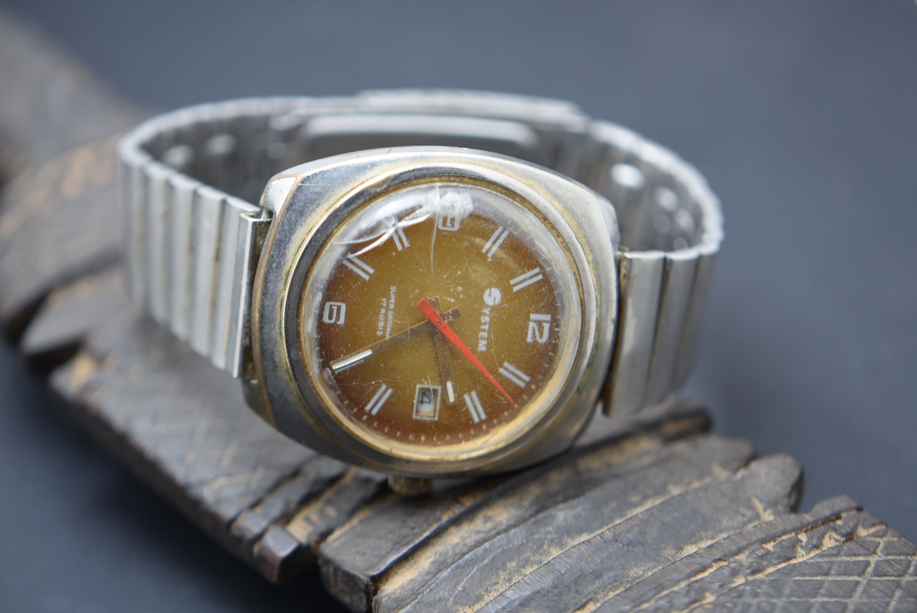 Vintage Swiss SYSTEM Watch - Chrome Steel, 39mm - Etsy