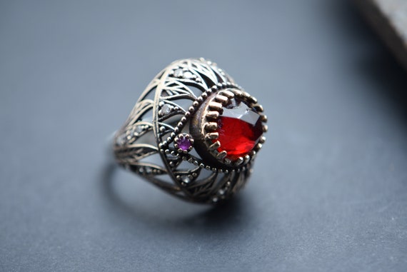 Vintage turkish Ring Silver , Antique Silver Ring - image 1