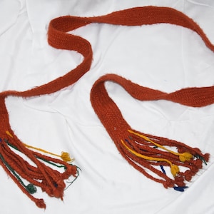 Old Berber Belt Wool LAHZAM , Old Belt Moroccan Woman Berber