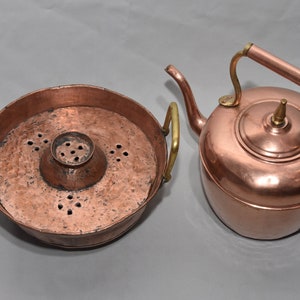 Antique Hand Washing Set Copper Morocco , Vintage Hammam Set Brass , Antique Moroccan Kettles