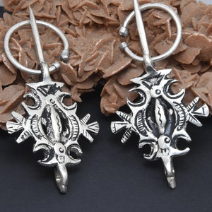 Pair of fibula Ait Haddidou in silver High Western