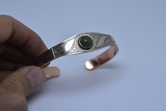 Simple Solid Brass Tuareg Bracelet / Bangle / Boh… - image 1