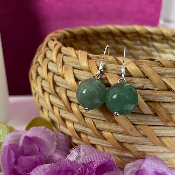 green jade pearl earrings inspired by Potara from Dragon Ball Z