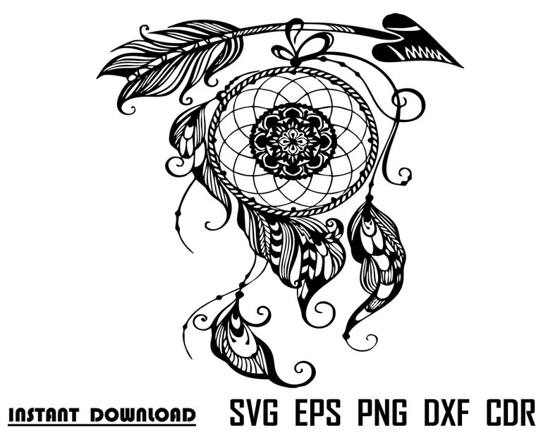 Free Free 216 Crescent Moon Dreamcatcher Vinyl Dream Catcher Svg Free SVG PNG EPS DXF File