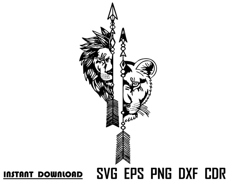 Free Free 225 Lion And Lioness Svg SVG PNG EPS DXF File
