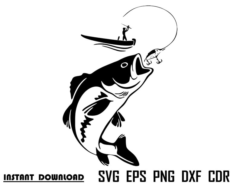 Download Bass Fishing Svg Salt Eps Fly Logo Angling Png Fish Cutting Hook Cut Fresh Cricut Water Vector Hunt Largemouth Clipart Smallmouth Striped Art Collectibles Drawing Illustration Puzzles Design Media De