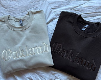 Oakland Monochrome Embroidered Sweatshirt