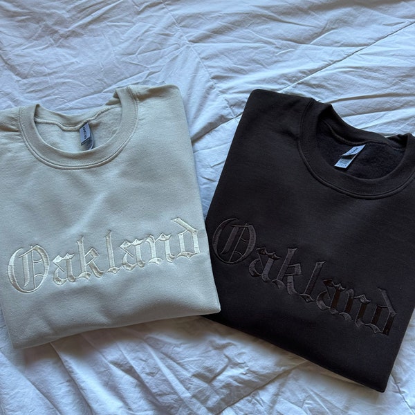 Oakland Monochrome Embroidered Sweatshirt