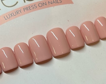 Press on Nails, Long Coffin Nails, Red Nails, solid colours,Glue on Nails, pink ,orange,green