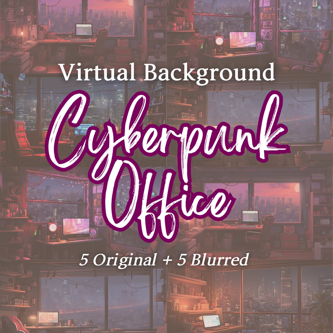 55 Unique Cyberpunk Office, Lofi Room Zoom Backgrounds, Home Office