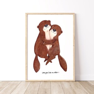 Otter Posters | Customizable as a gift