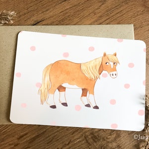 Postkarte mit Pferdemotiv | für verschiedene Anlässe | Haflinger