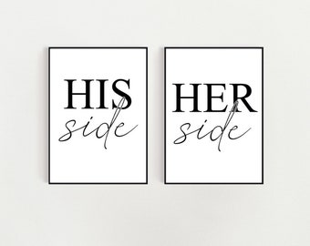 Set of 2 His / Her Side | Bedroom | Home | Decor