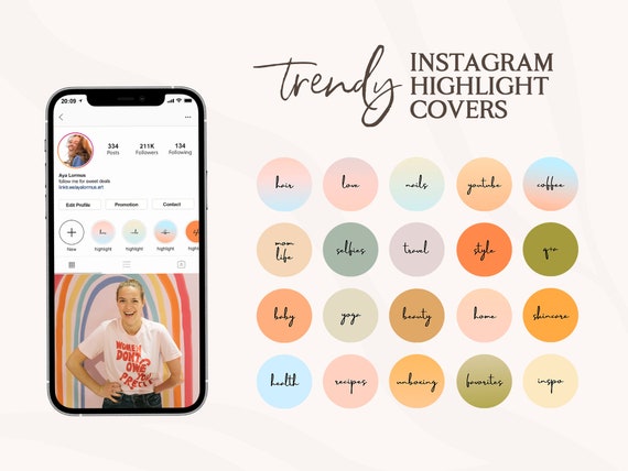 Boho Instagram highlight icons Custom Instagram highlight | Etsy
