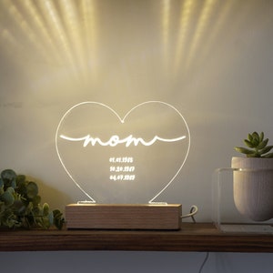 Personalized sister night lamp, gift for best female friend, sister custom night lamp, personalized BFF gift, customized friends name light image 6