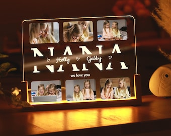 Personalized Photo Lamp, Grandpa&#39;s Night Light, Gift for Nana&#39;s Birthday, Mom&#39;s Christmas Keepsake, Custom Photo Night Light for Dad