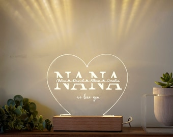 Nana Mothers Day Gift | Nana Lamp | Gift for Nana | Night Light for Nana Gift Idea | Personalized Mothers Day Gift for Nana