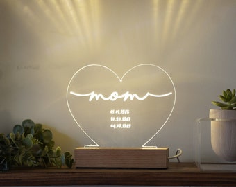 Gift Idea for Mom - Night Light for Mommy - Personalized Gift for Mom - Mother's Day Gift 2024 - Gift for Mother in Law - Custom Mom Present