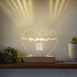 Gift Idea for Mom - Night Light for Mommy - Personalized Gift for Mom - Mother's Day Gift 2024 - Gift for Mother in Law - Custom Mom Present