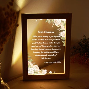 Custom Night Light for Grandma - Gifts for Grandma - Grandma Gifts - Grandma Mothers Day - Grandma Birthday Gift - Grandma Christmas Gifts