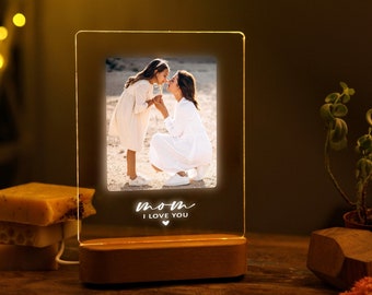 Photo Night Light for Mother&#39;s Day Gift - Gift for Mom -  Mother Gift - Best Mom Ever - First Mothers Day - Picture Gift Ideas - Mommy Gifts