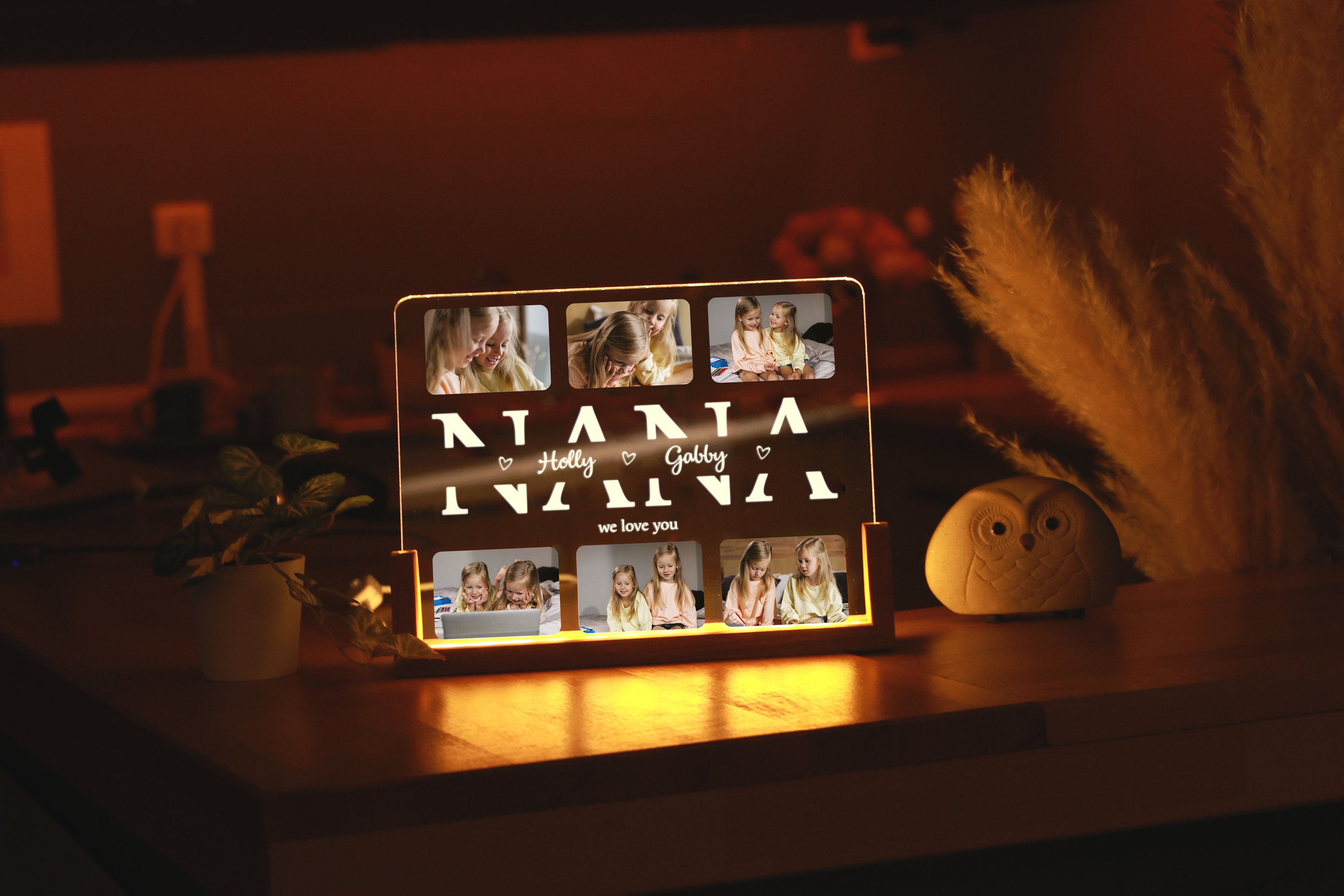 Personalized Dad Photo Gift - Gift for Dad - Best Dad Ever - Fathers Day Gift - Personalized Gift - Bedroom Night Light - Dad Christmas Gift