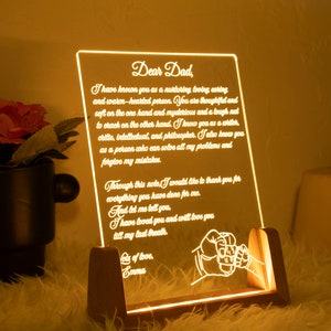Carta personalizada escrita a mano para papá, regalo del día del padre, regalo de cumpleaños para papá, regalo para papá, regalo para él, regalo para papá, abuelo