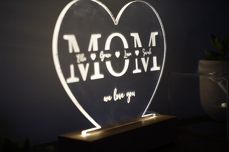 Gift Idea for Mom Night Light for Mommy Personalized Gift for Mom Mother's Day Gift 2024 Gift for Mother in Law Custom Mom Present image 6