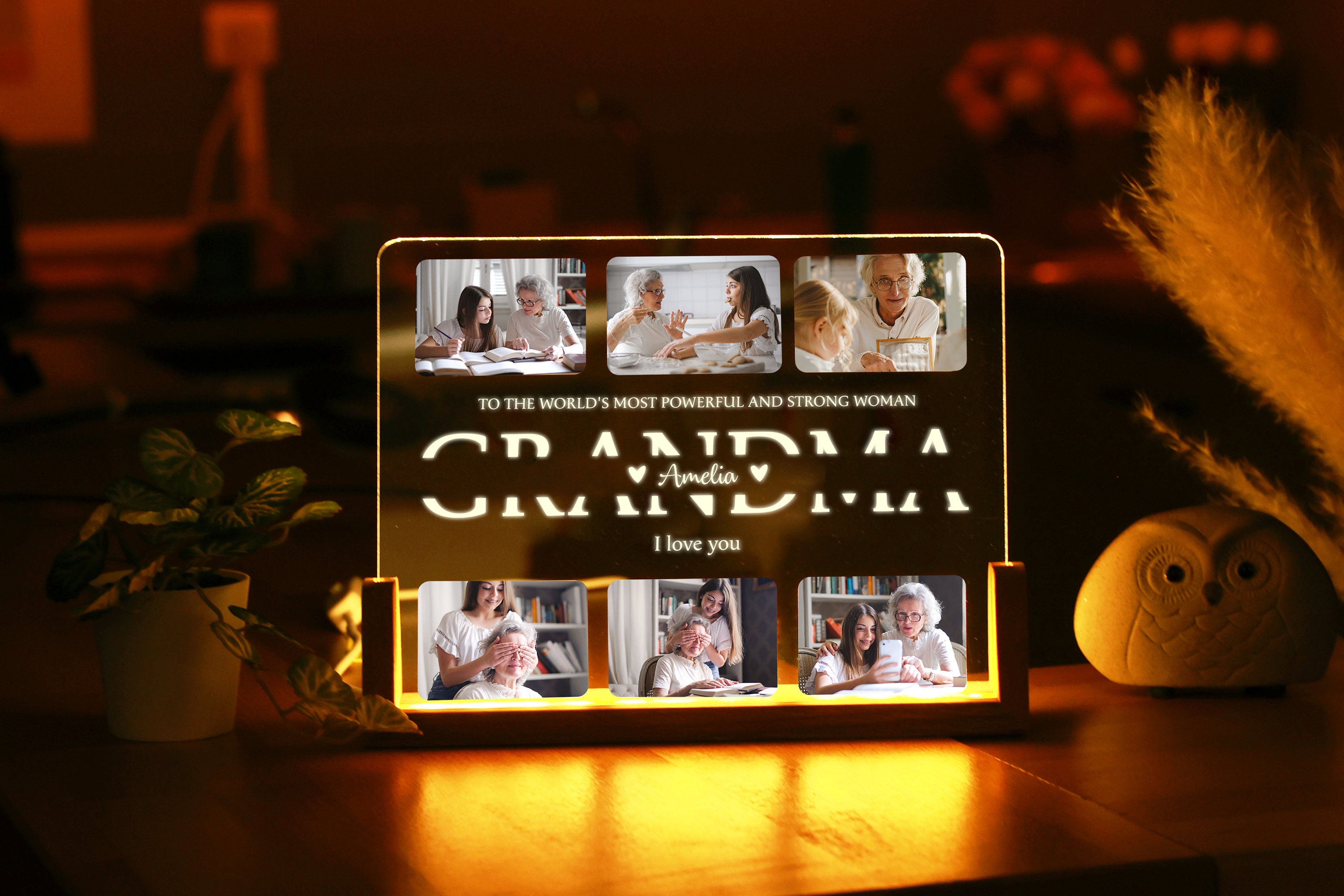 Personalized Dad Photo Gift - Gift for Dad - Best Dad Ever - Fathers Day Gift - Personalized Gift - Bedroom Night Light - Dad Christmas Gift