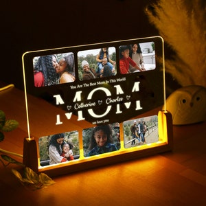 Personalized Photo Night Light - Mother Gifts - Gift for Mom - Mom Gift from Daughter - Mother's Day Gift - Best Mom - Mom Christmas Gift