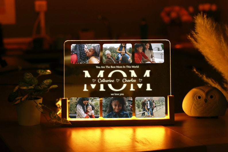 Personalized Photo Night Light - Mother Gifts - Gift for Mom - Mom Gift from Daughter - Mother's Day Gift
