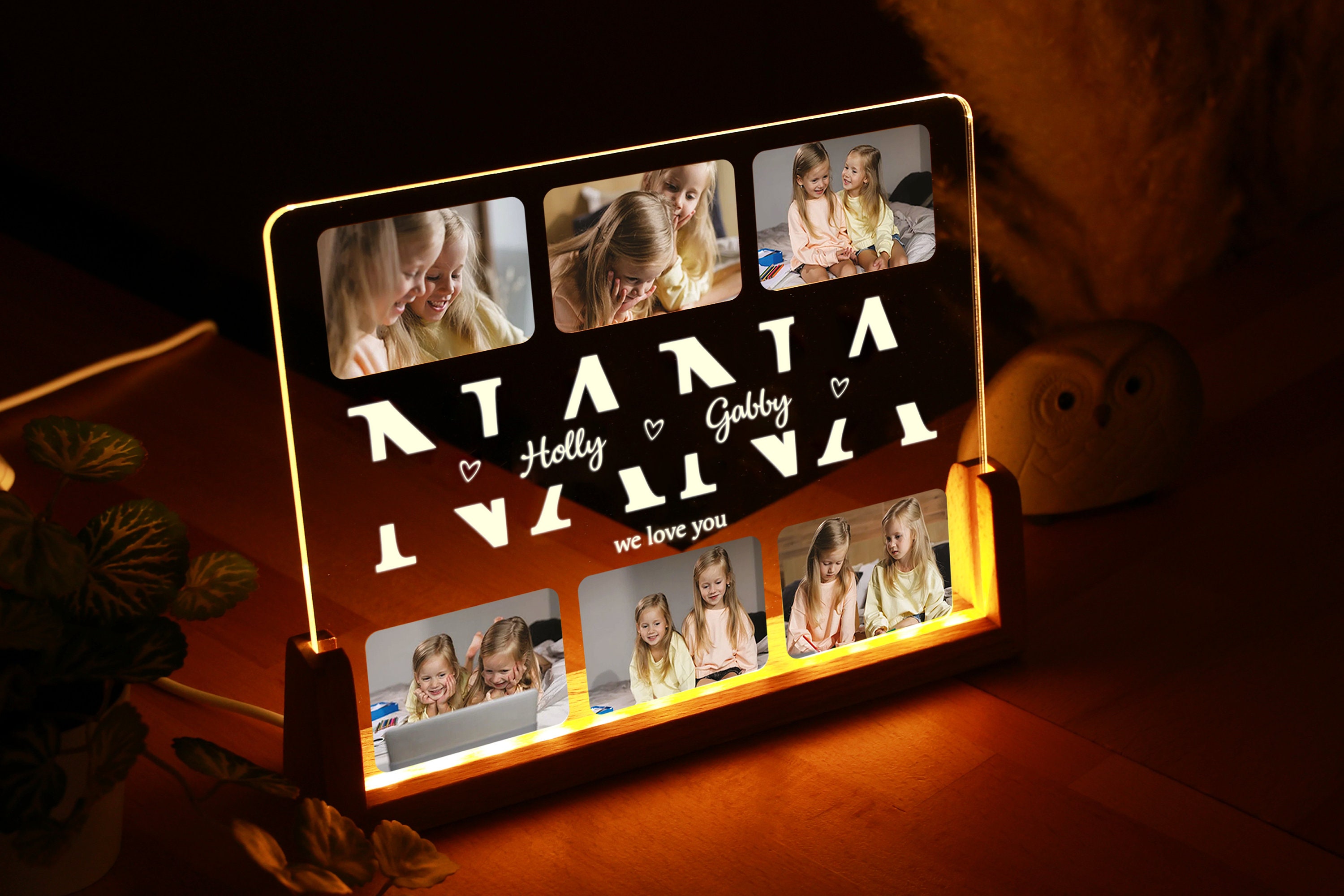 Personalized Dad Photo Gift - Gift for Dad - Best Dad Ever - Fathers Day Gift - Personalized Gift - Bedroom Night Light - Dad Christmas Gift