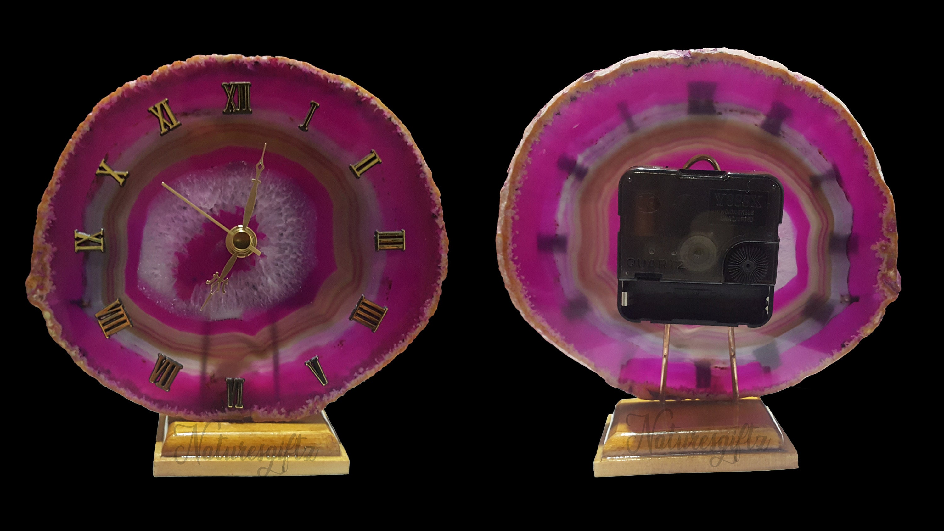 Reloj de piedra de cristal de ágata natural reloj de Etsy Reloj de piedra de cristal de ágata natural reloj de Etsy